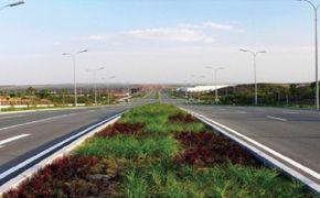 2011年承建的大陸新區(qū)市政東片區(qū)新村１、4路北段道路工程